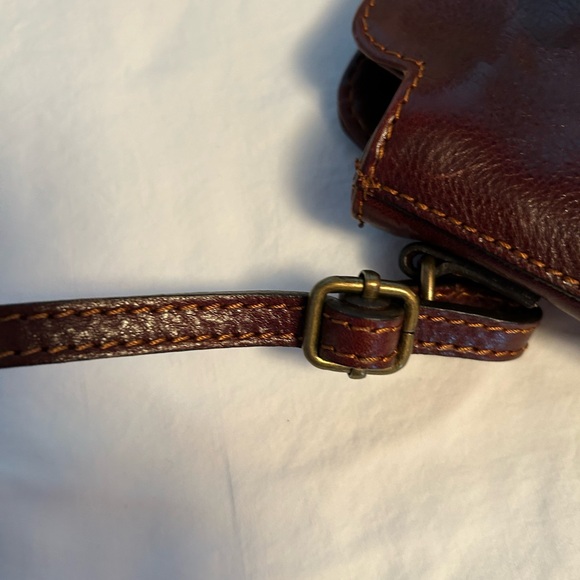 Brown leather bag, Maxon brand,Gen leather,zip closure,2int pockets,1 exterior - Picture 9 of 9